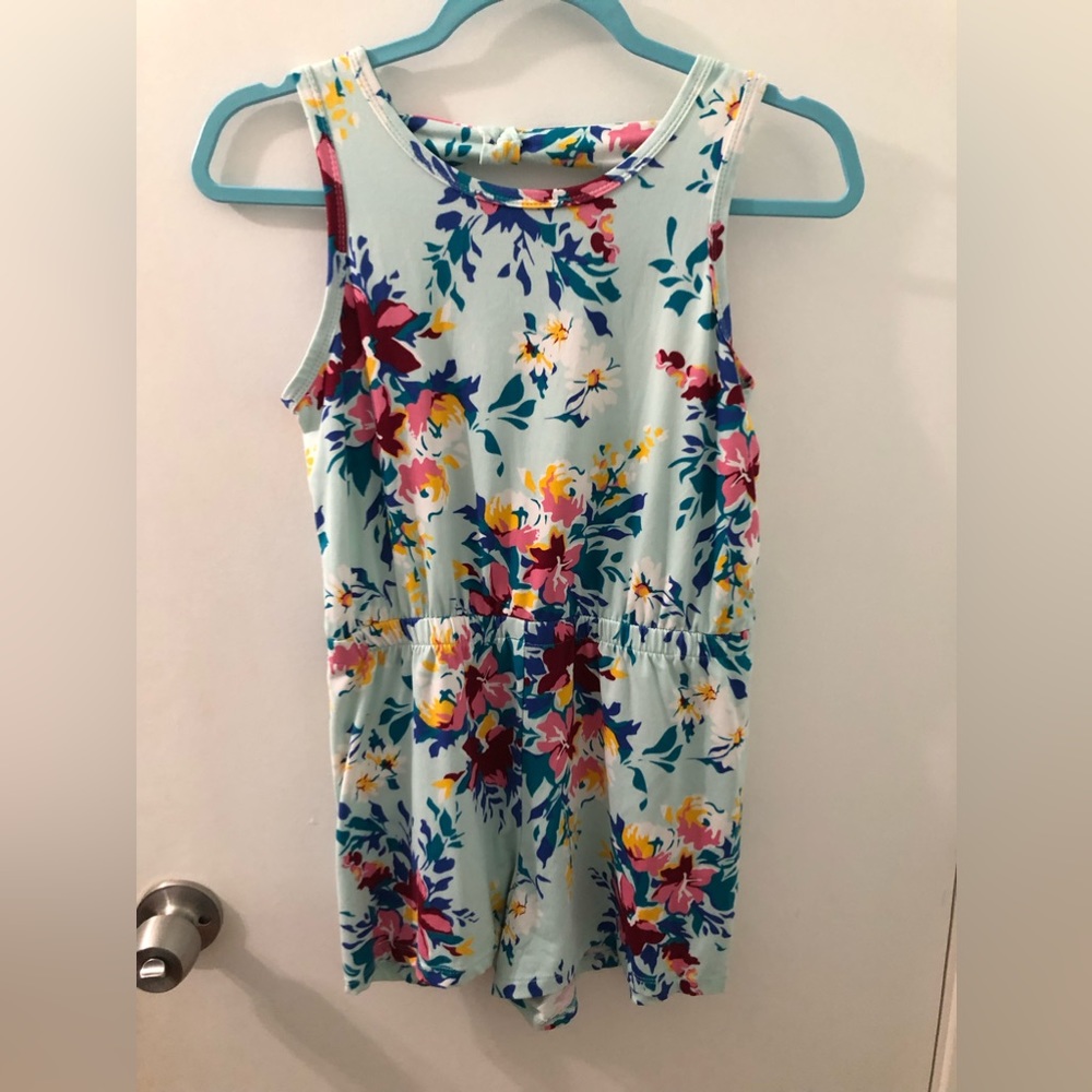 EUC, Poof Girl Colorful Sleeveless Romper, Size XL